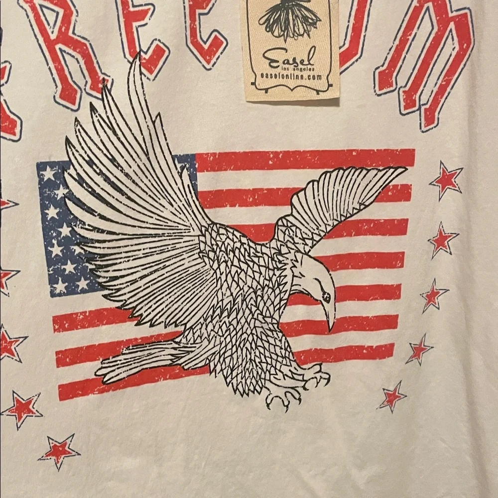 Easel Freedom Graphic Tee with Eagle Design - Picture 6 of 14